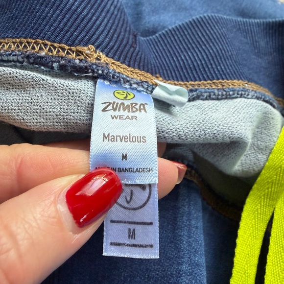 Zumba Fitness Blue and Neon Joggers - Picture 3 of 3